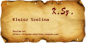 Kleisz Szelina névjegykártya